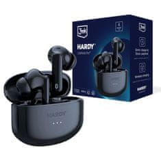 3MK bezdrátová stereo sluchátka HARDY LifePods Pro, stereo, nabíjecí pouzdro, černá