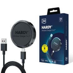 3MK bezdrátová nabíječka - Hardy Wireless Charger 2in1 s funkcí stojánku, 15w, černá