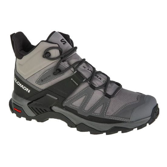 Salomon Boty trekové šedé X Ultra 4 Mid Gtx