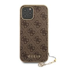 Guess  4G Charms Zadní Kryt pro iPhone 12/12 Pro 6.1 Brown