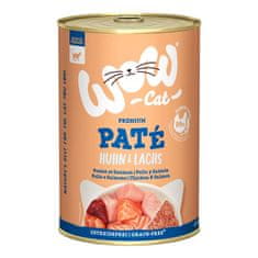 Wow Cat konzerva Paté Kuře s lososem Adult 400g