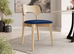 Veneti Čalouněná jídelní židle CIBOLO 3 - buk / tmavá modrá