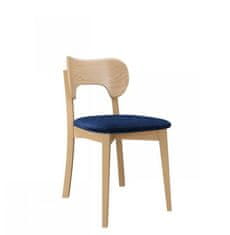 Veneti Čalouněná jídelní židle CIBOLO 3 - buk / tmavá modrá