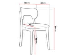 Veneti Čalouněná jídelní židle CIBOLO 3 - buk / černá