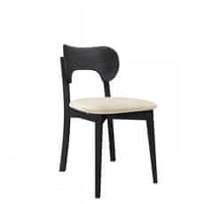 Veneti Čalouněná jídelní židle CIBOLO 3 - černá / smetanová