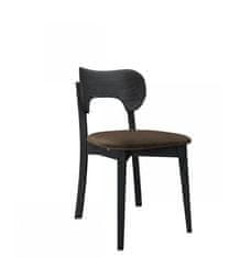 Veneti Čalouněná jídelní židle CIBOLO 3 - černá / tmavá hnědá