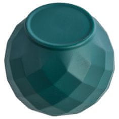 botle Keramický obal na květináč barva lahvově zelená 18,5 cm H17 cm podložka