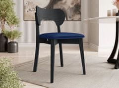 Veneti Čalouněná jídelní židle CIBOLO 3 - černá / tmavá modrá