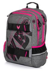 Oxybag Studentský batoh Sport GREY LINE Pink