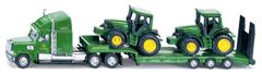 SIKU SIKU Farmer - Tahač s podvalníkem a traktory John Deere, měřítko 1:87