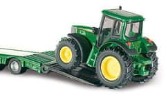 SIKU Farmer - Tahač s podvalníkem a traktory John Deere, měřítko 1:87