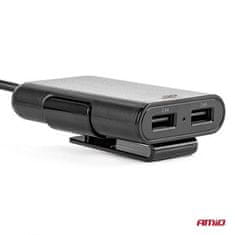 HADEX Přední a zadní nabíječka se 4x USB prodlužovacím kabelem AMIO