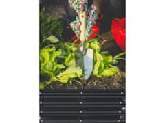 sarcia.eu Zeleninový a květinový záhon, oválný, antracit, 180x90x30 cm 