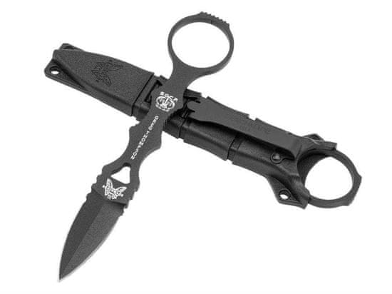 Benchmade 173BK SOCP Mini taktická dýka na sebeobranu 5,6 cm, celoocelový, černá, pouzdro