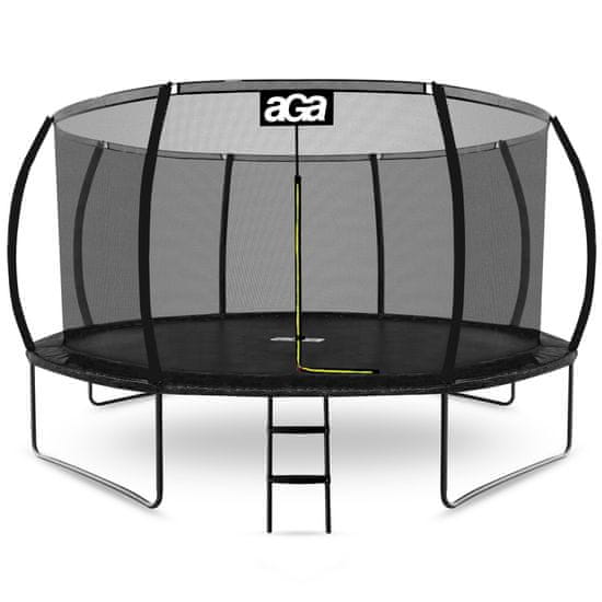 Aga SPORT EXCLUSIVE Trampolína 430 cm Černá + ochranná síť + žebřík