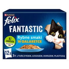 shumee FELIX Fantastic Fish - mokré krmivo pro kočky - 12x85g