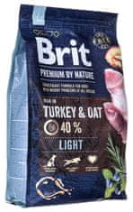 shumee BRIT PREMIUM BY NATURE Light - suché krmivo s krůtím a ovsem pro dospělé psy s nadváhou - 3 kg