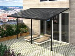 IWHOME Pergola BOREAS H 16,99m²- ŠEDÝ polykarbonát IWH-10290004