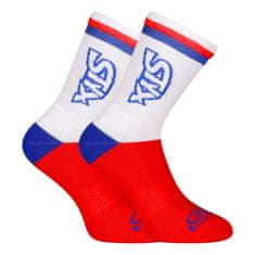 Styx 3PACK ponožky vysoké červené trikolóra (3HV10444) - velikost M