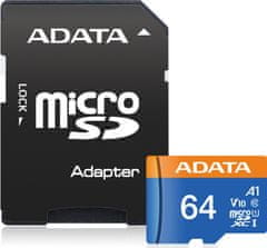 Adata Premier 64GB microSDXC / UHS-I CLASS10 A1 / 85/25 MB/s / + adaptér