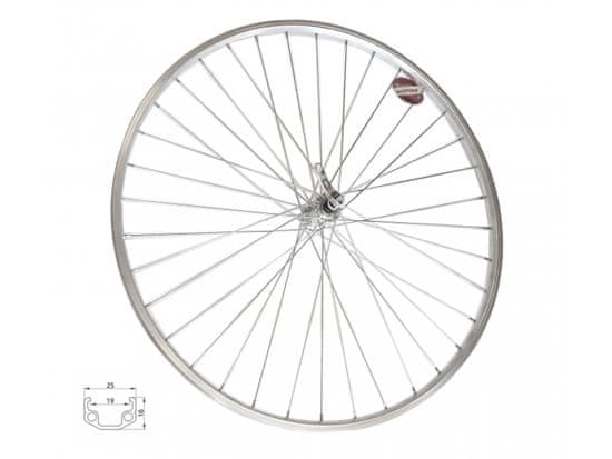 Kolo zapletené 28" 622-19 přední RU 36 děr stříbrné Union/CnSpoke