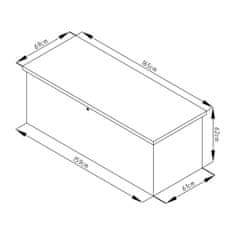 G21 Zahradní box Denver 560 L, šedý plechový