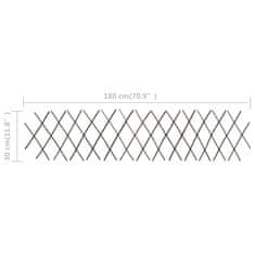 Vidaxl Vrbové trelážové ploty 5 ks 180 x 30 cm