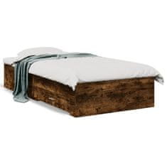 shumee Rám postele se zásuvkami kouřový dub 90x190 cm kompozitní dřevo