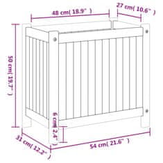 Vidaxl Zahradní truhlík s vložkou 54x31x50 cm masivní akáciové dřevo