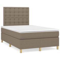 shumee Box spring postel s matrací a LED taupe 120x190 cm textil