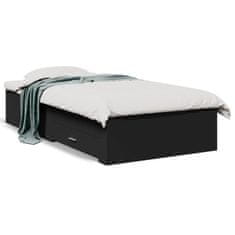 shumee Rám postele se zásuvkami černý 90 x 190 cm kompozitní dřevo