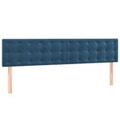 Vidaxl Box spring postel s matrací tmavě modrá 180x200 cm samet