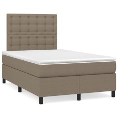 shumee Box spring postel s matrací a LED taupe 120x190 cm textil