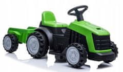 LEBULA Traktor s přívěsem zelený na baterii