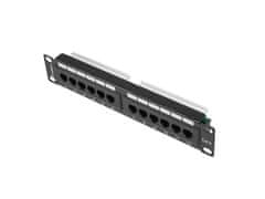 shumee Patch panel Lanberg PPU6-9012-B (1U; 10"; kat. 6; UTP; 12xRJ-45)