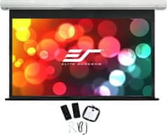 Elite Screens plátno elektrické motorové 120" (304,8 cm)/ 16:10/ 161,5 x 258,5 cm/ case bílý/ 12" drop/ Fiber Glass