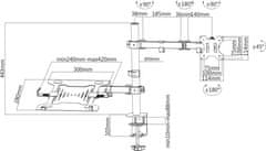 Neomounts Neomounts FPMA-D550NOTEBOOK/Držák displeje a notebooku/na stůl/10-27"/svorka/VESA 100X100/nosn. 8+4,5kg/černý