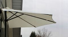 Půlkruhový slunečník s ochranným obalem WHOS 270 cm šedý