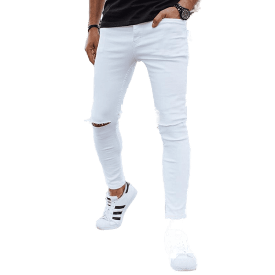 Dstreet Pánské džínové kalhoty bílé ux4261