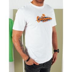 Dstreet Pánské tričko s potiskem bílé rx5371 M