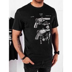 Dstreet Pánské tričko s potiskem černé rx5430 XL