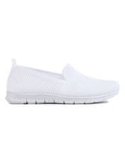 Amiatex Luxusní dámské bílé tenisky bez podpatku + Ponožky Gatta Calzino Strech, bílé, 37