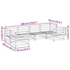 Vidaxl 6dílná zahradní sedací souprava masivní borovice