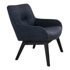 House Nordic Lounge Chair v látce, tmavě šedá s černými nohami