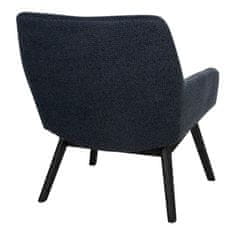 House Nordic Lounge Chair v látce, tmavě šedá s černými nohami