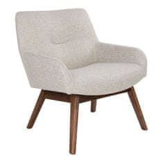 House Nordic Lounge Chair v látce, písková s ořechovými nohami