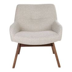 House Nordic Lounge Chair v látce, písková s ořechovými nohami