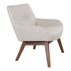 House Nordic Lounge Chair v látce, písková s ořechovými nohami