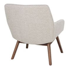 House Nordic Lounge Chair v látce, písková s ořechovými nohami