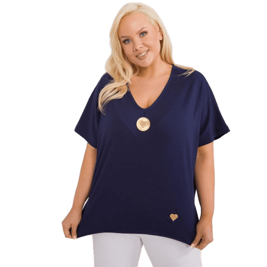 FANCY Dámská halenka plus size námořnicky modrá FA-BZ-9178.30_407246